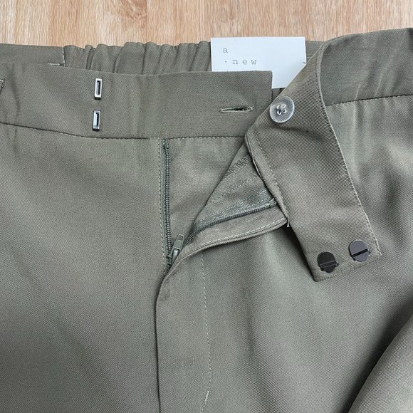Olive Green Wide-Leg Women's Pants - Picture 6 of 11